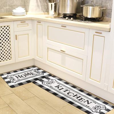 China Reversible Cushioned Anti-fatigue 2 Piece Kitchen Blanket Waterproof Comfort Resistant Ergonomic PVC Non-Slip Kitchen Mats For Kitchen for sale