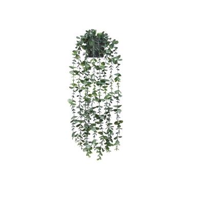 China Outdoor Indoor Home Decor Artificial Plants Garland Garland Eucalyptus Leaves Vivid Artificial Hanging Plants For Home Decoration for sale