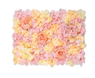 China Real Touch Feeling Selling Wedding Artificial Flower Wall Panel Home Party Decorative Multicolor Flower Wall Backdrop Hot Silk Panel for sale