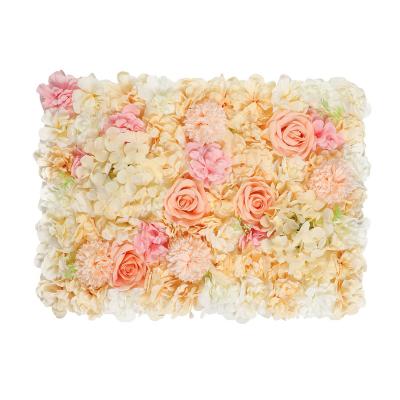 China Fashional Artificial Flowers Customized Material Process Design High Quality In Running Colorful Flower Wall Background Wedding Decor Artificial Flower Wall for sale