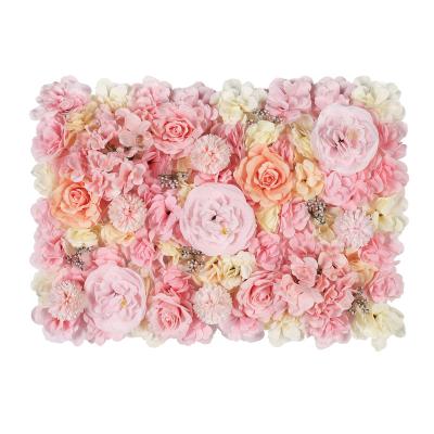 China Real Touch Feeling Wedding Elegant Wedding Decor Odorless Durable Ceiling Environment Flower Wall Panel Firm Backdrop for sale