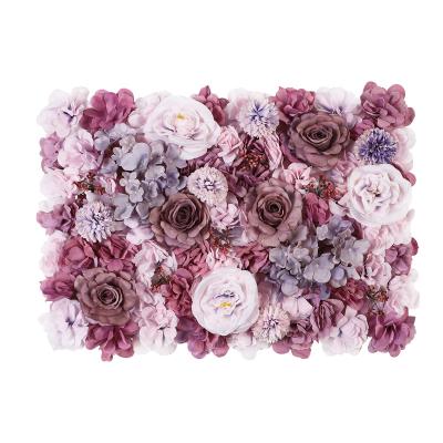 China Party Wedding Home Decoration Wedding Events Ceiling Decoration Flower Panel Backdrop Cloth Colorful 3D Flowers Artificial Silk Rose Flower Wall for sale