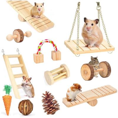 China 2020 Viable New Hamster Chew Toys Natural Pine Wood Guinea Pigs Rats Chinchillas Toys Props Exercise Birds Bunny Rabbits for sale