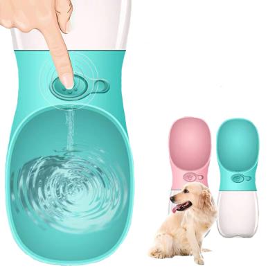 China Wholesale Automatic Cat Dog Pet Drinking Feeding Dispenser Outdoor Travel Plastic Portable Dog Water Bottle for sale