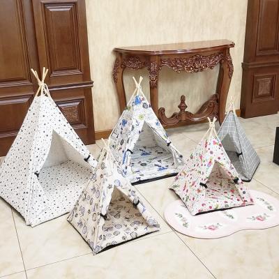 China Hot Selling New Mechanical Wash Construction Simple Cat Tent Kennel Four Seasons Summer Universal Removable Dog Bed for sale