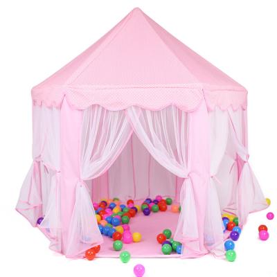 China Puzzle Parent-child Interaction Children's Tent Tulle Tent Baby Game Room Indoor Hexagon Princess Play Castle Doll Room for sale