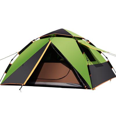 China Camouflage Game 3-4 Person Pop / Field Up Tent Family Camping Folding Bell Tent Outdoor Automatic Camping Tent for sale