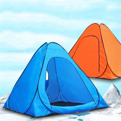 China Outdoor Camouflage/Field Game Winter Fishing Tent Double-Layer Plus Warm Cotton Ice Fishing House Camping Tent for sale