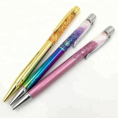 China Twsit Action High Quality Customized Floating Promotional Glitter Action Pen for sale