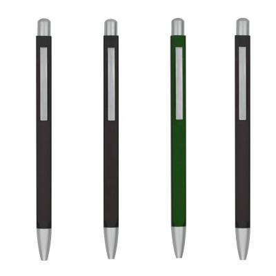 China Promotional Pen Square Simple Pens Flat Clip Ballpoint Pen With Custom Logo Pen for sale