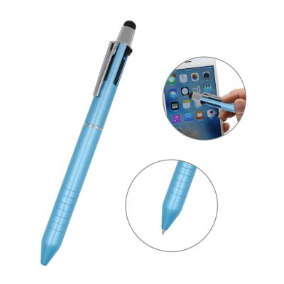 China Promotional Stylus Luxury Pen Christmas Gift 4 Color Screen Ballpoint Pen Refill Capacitive Metal Pen for sale