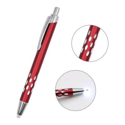 China Promotional Pen New Design Click Metal Promotional Pen With Led Light Tip for sale