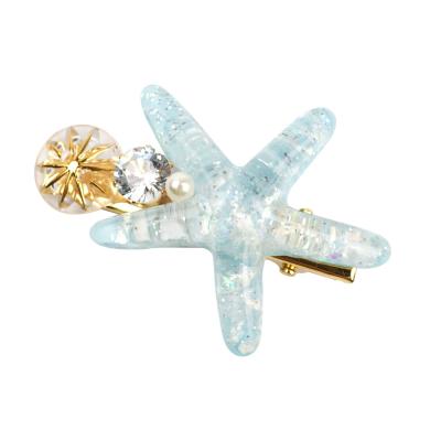 China Shell Pearl Starfish Hair Clip Set Soft Princess Alligator Headwear Styling Tools for sale