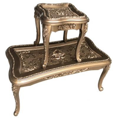 China European Style Luxury Small Volume Coffee Table With Glass for sale