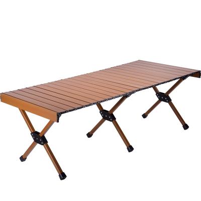 China Portable Factory wholesale outdoor folding table camping barbecue picnic alloy omelet table ground portable camping egg roll table for sale