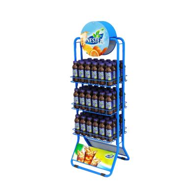 China Heavy Duty Beverage Bottles Display Racks For Retail Stores for sale