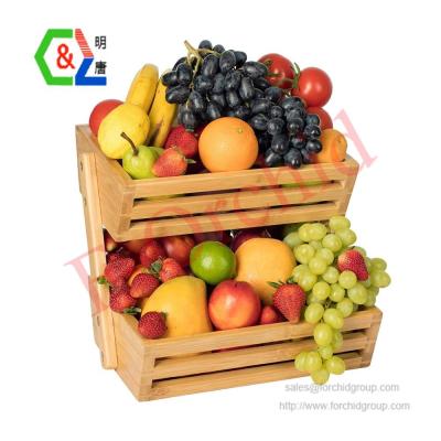 China Sustainable Fruit Rack For Kitchen Countertop , Vegetable Produce Bread Storage Rack for sale