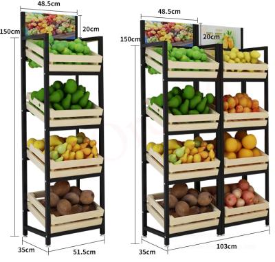 China Mordern supermarket fruit vegetable shelf for sale