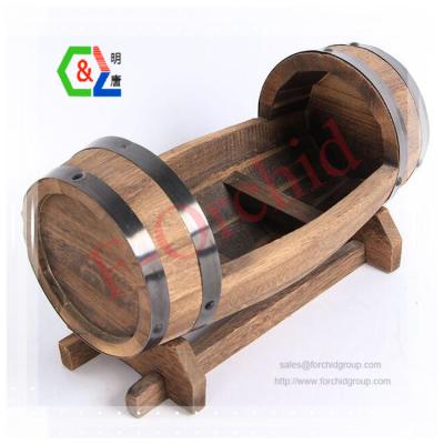 China Eco-friendly creative wooden barrel with custom logo for item storage or gifts to friends for sale