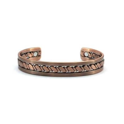 China High Quality Environmental Friendly Copper Pain Relief Shine Classic Winfavour Magnetic Health Bracelet For Men for sale