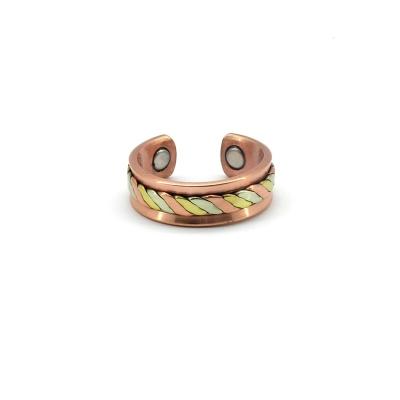 China Winfavour Beautiful Competitive Price Environmentally Friendly Magnetic Energy Health Pure Copper Magnetic Finger Ring for sale