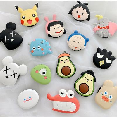 China Wholesale Adjustable PVC Popular Cute Cartoon Silicone Accessories Cell Phone Holder Mobile Phone Socket Holder for sale