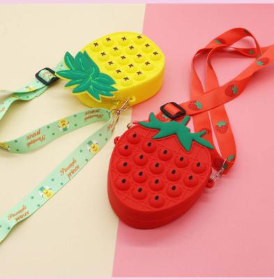 China Fashion Cartoon Mini Kids Silicone Push Bubble Pop It Bags For Girls for sale