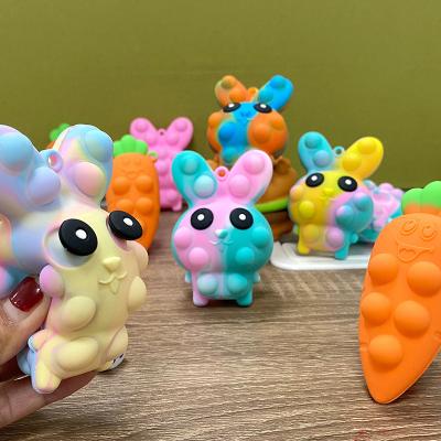 China Wholesale 2022 New Design Silicone Burger Bubble Snap Button Stir Toy Sensory Push Stress Balls Noise Stir Sensory Toys For Kids for sale