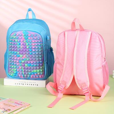 China 2022 NEW POPULAR PORTABLE Cute Bubble Boy Sensory Pop It Schoolbag For Girls Backpack for sale