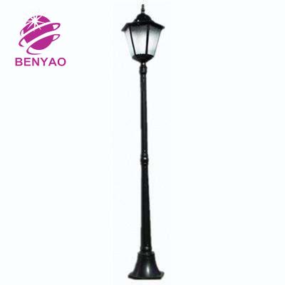 China Fence 3 Led Cast Iron Solar Cheap Price Garden Light Decorative Gutter Lamp Post for sale