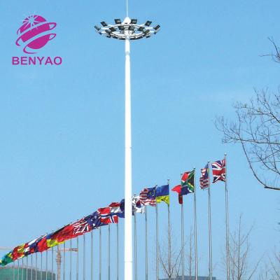 China Square Customize Design Fiberglass Hinged High Mast Light Pole for sale