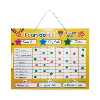 China Toy New Product Colorful Learn Educational Funny Hang Me Can Do It! Magnetic reward chart for child for sale