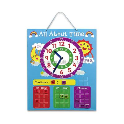 China Teaching Hot Selling Creative Time Telling Magnetic Toy Board For Kids for sale