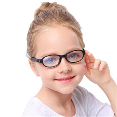 China Children Computer Narrow Oval Round Glasses Shrink Black Soft Blue Light Blue Soft Blue Light Blue Kids Girl Ray Filter Blocking Glasses For Small Eyesight Anti Radiation Glasses For Small for sale