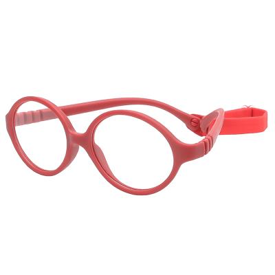 China For Colored Glasses Round Optical Frames Safe Flexible Glasses For Kids for sale