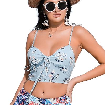 China Factory Washable Low Price Plus Size Straps Sexy Smocks Printing Cropped Tight Crop Tops for sale