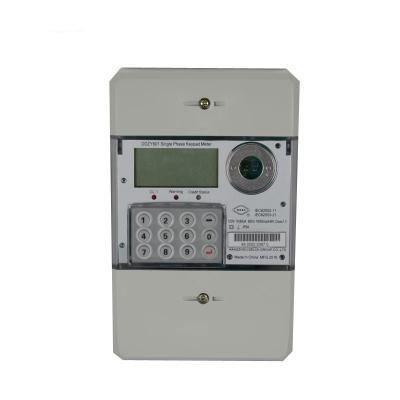 China Three Phase Keypad Single Phase Prepayment Electric Meter Box Class 1 156*110*65mm for sale