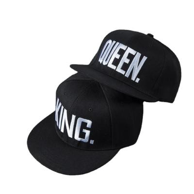 China JOINT Flat Black Hip Hop Hats Simple Embroidered Brim Hats Embroidered Snapback for sale