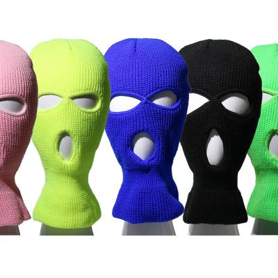 China Motorcycle Embroidery JOINT Winter Ski Face Balaclava 3 Hole Custom Knitted for sale