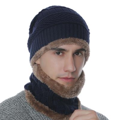 China Wholesale Custom JOINT Acrylic Knitted Soft Warm Hat Winter Mens Earlap Fur Hats Neck Cover for sale