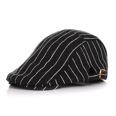 China Custom Plush Fashion Classic Stripe Cotton Kids Beret Hat for sale