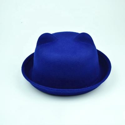 China Cute Baby Fedora Hat Bowler Felt Hats Kids Girls Boys Child High Quality COMMON for sale