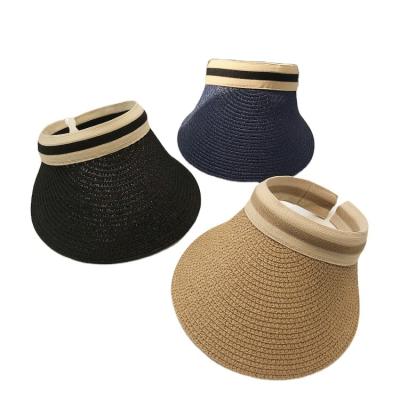 China Hot Sale Summer Beach Straw Hats Women Sun Visor New Image Wears for sale