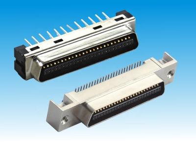 China pcb board 100 pin scsi connector with zinc shell dip type for sale