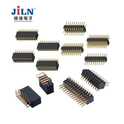 China PPS Round Pin Header Connector , Dual& Single Row Female Header 1.27mm Pitch for sale