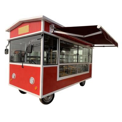 China Electric Vegetable Processing Plant Mobile Food Truck Coffee 4 Wheels Breakfast Food Cart With Full Kitchen USA For Sale for sale