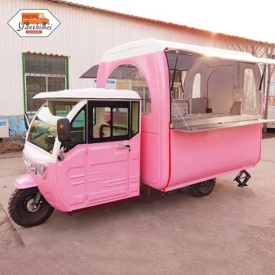 China Modern electric food truck vegetable processing plant mobile electric tricycle transport motorcycle ice cream food cart for sale in China for sale