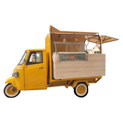 China Vegetable Processing Factory Tricycle Food Cart Outdoor Mobile Food Truck Fast Food Selling Tricycle Monkey Tuk Tuk Piaggio Mobile Monkey Coffee Truck for sale