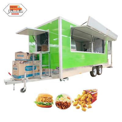 China Mobile equipped full vegetable processing factory food trailer Carro food truck hamburger food trailer for sale for sale