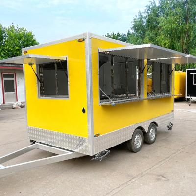 China Large box food trailer bakery vegetable processing plant Chinese cheap supply shopping food truck food truck trailer for sale for sale